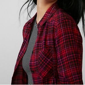 Express plaid button down shirt